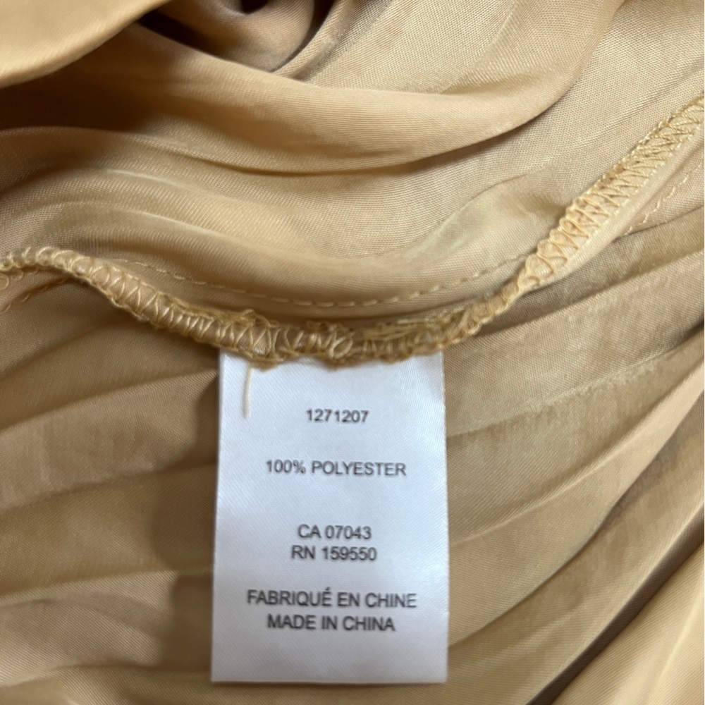 NWOT Joie gold pleated maxi skirt size Xsmall - Picture 5 of 6